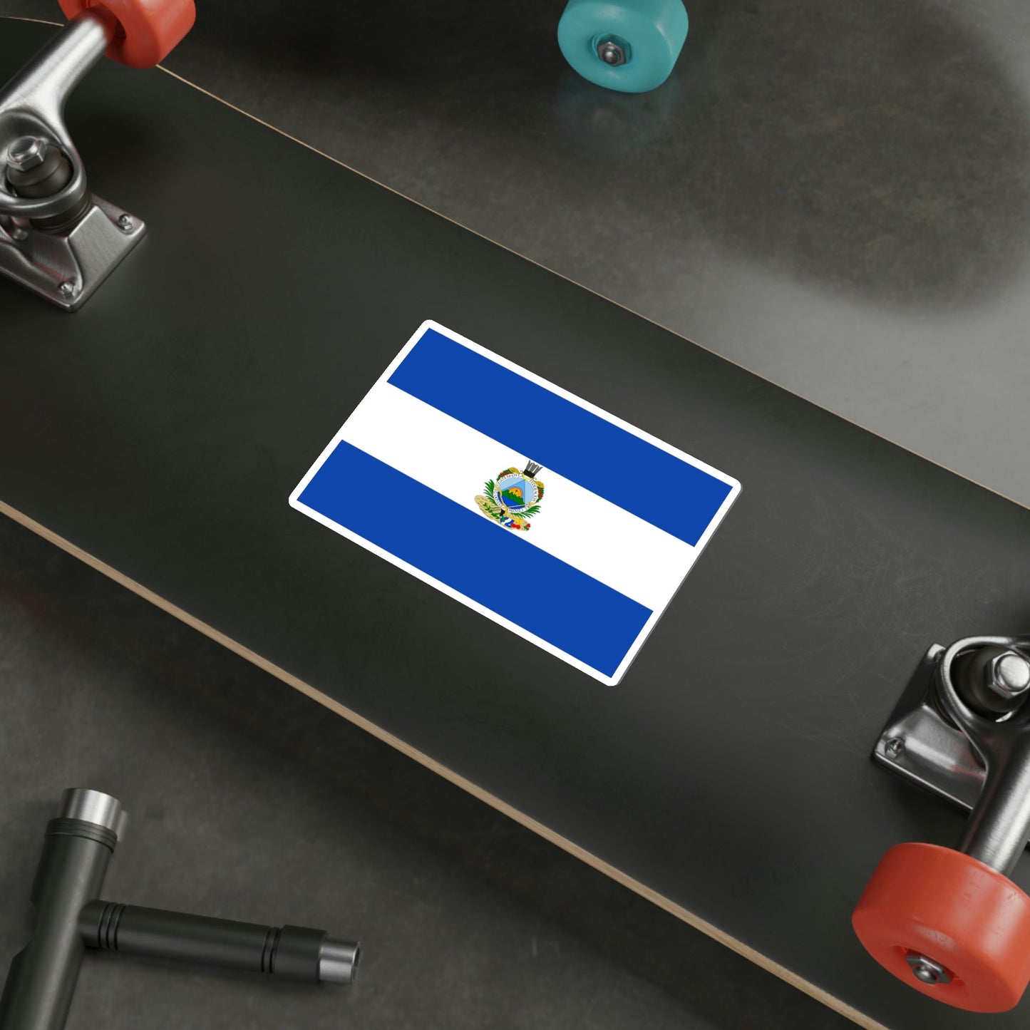 Flag of Guatemala (1838-1843) STICKER Vinyl Die-Cut Decal-The Sticker Space