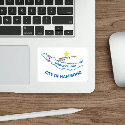 Flag of Hammond IN USA STICKER Vinyl Die-Cut Decal-The Sticker Space