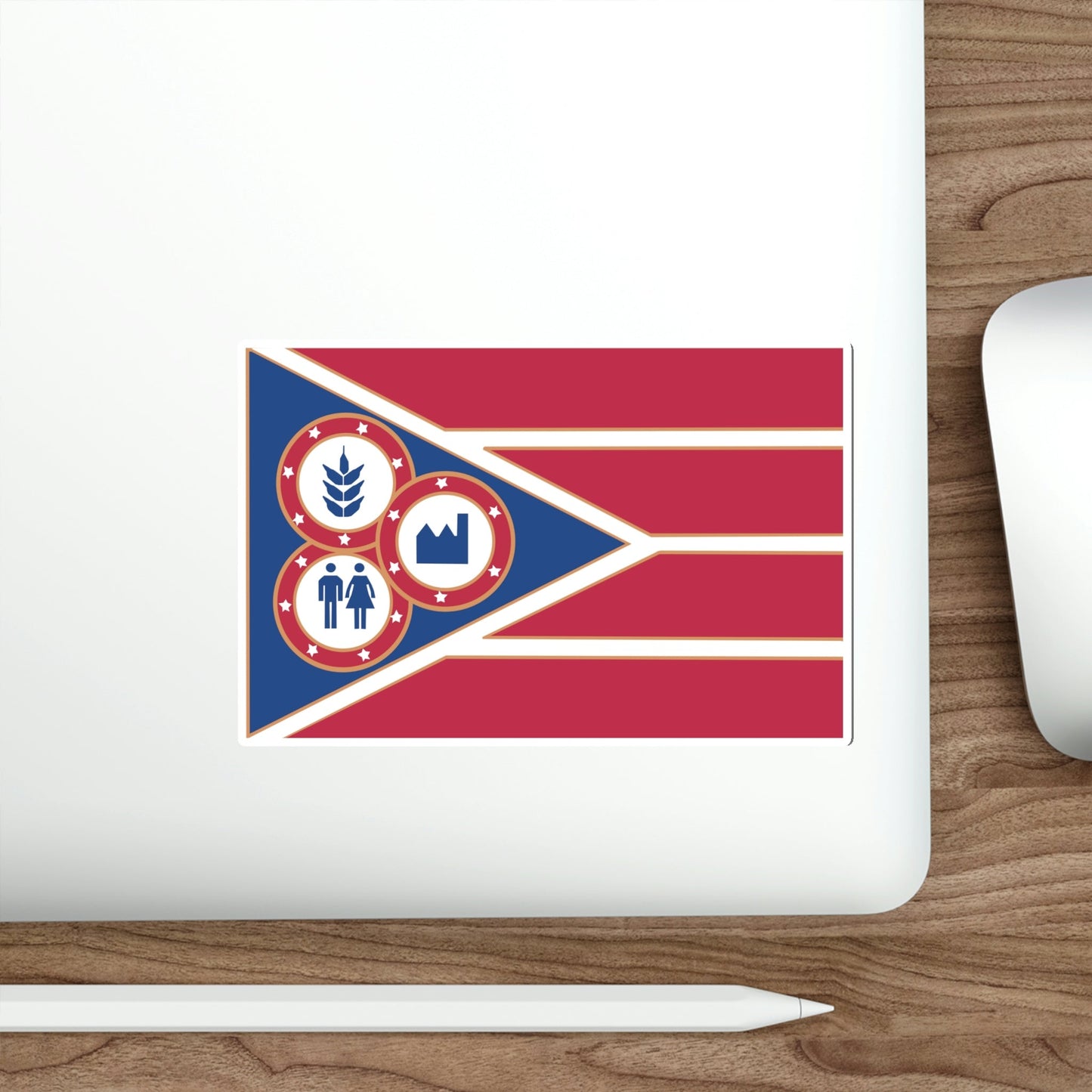 Flag of Hancock County Ohio STICKER Vinyl Die-Cut Decal-The Sticker Space