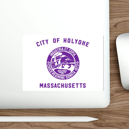 Flag of Holyoke Massachusetts USA STICKER Vinyl Die-Cut Decal-The Sticker Space