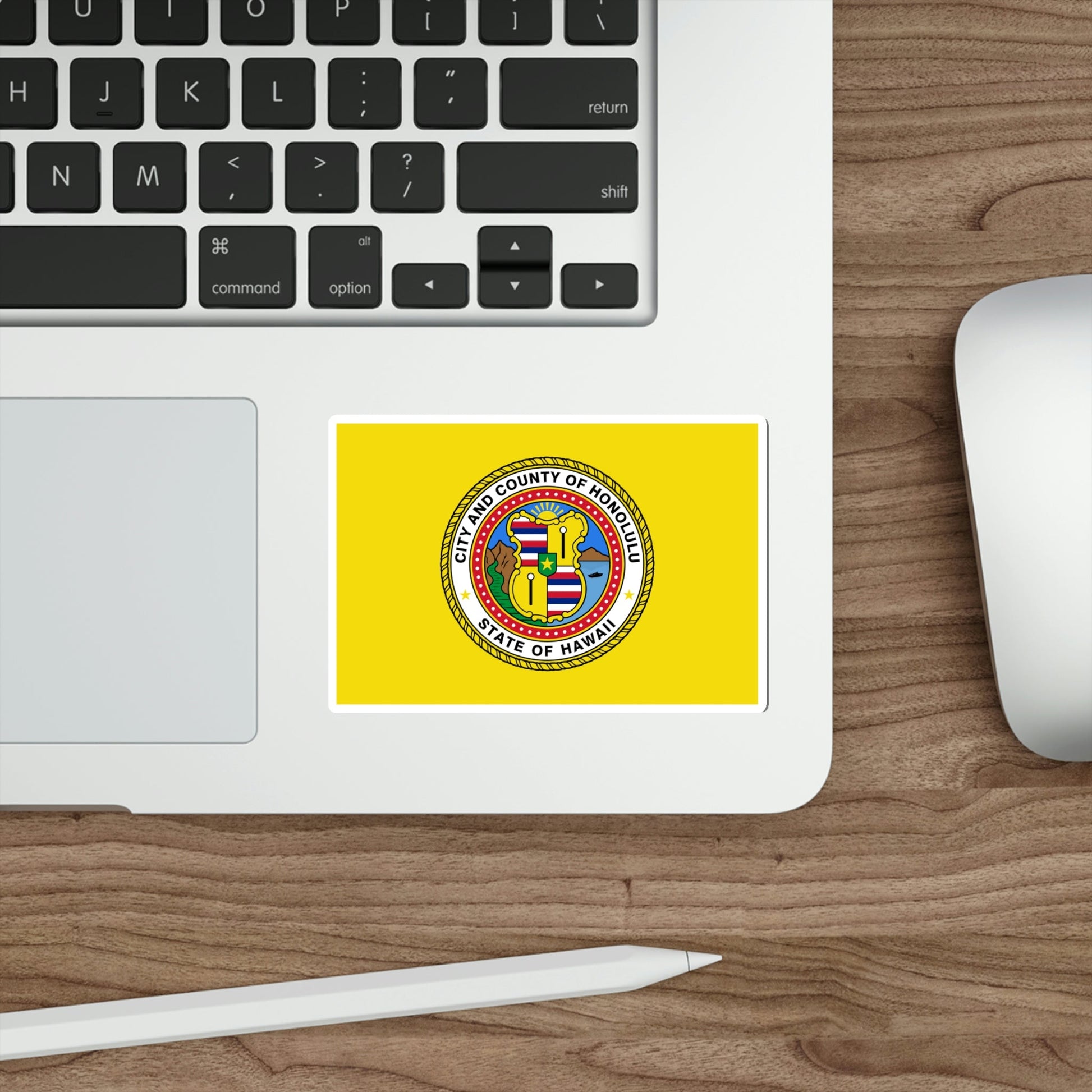 Flag of Honolulu Hawaii USA STICKER Vinyl Die-Cut Decal-The Sticker Space