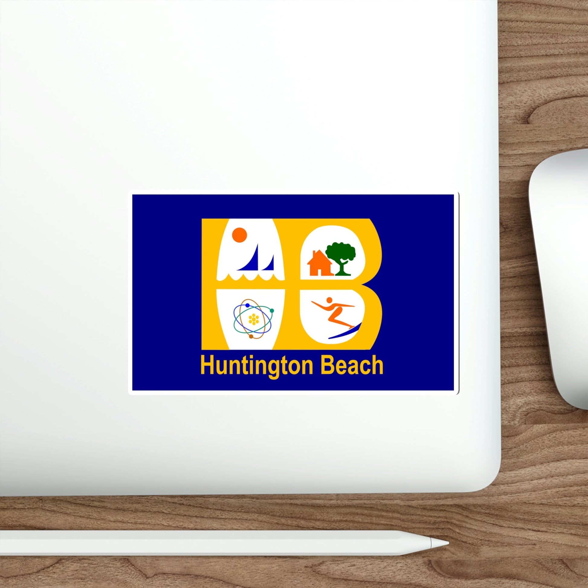 Flag of Huntington Beach California USA STICKER Vinyl Die-Cut Decal-The Sticker Space