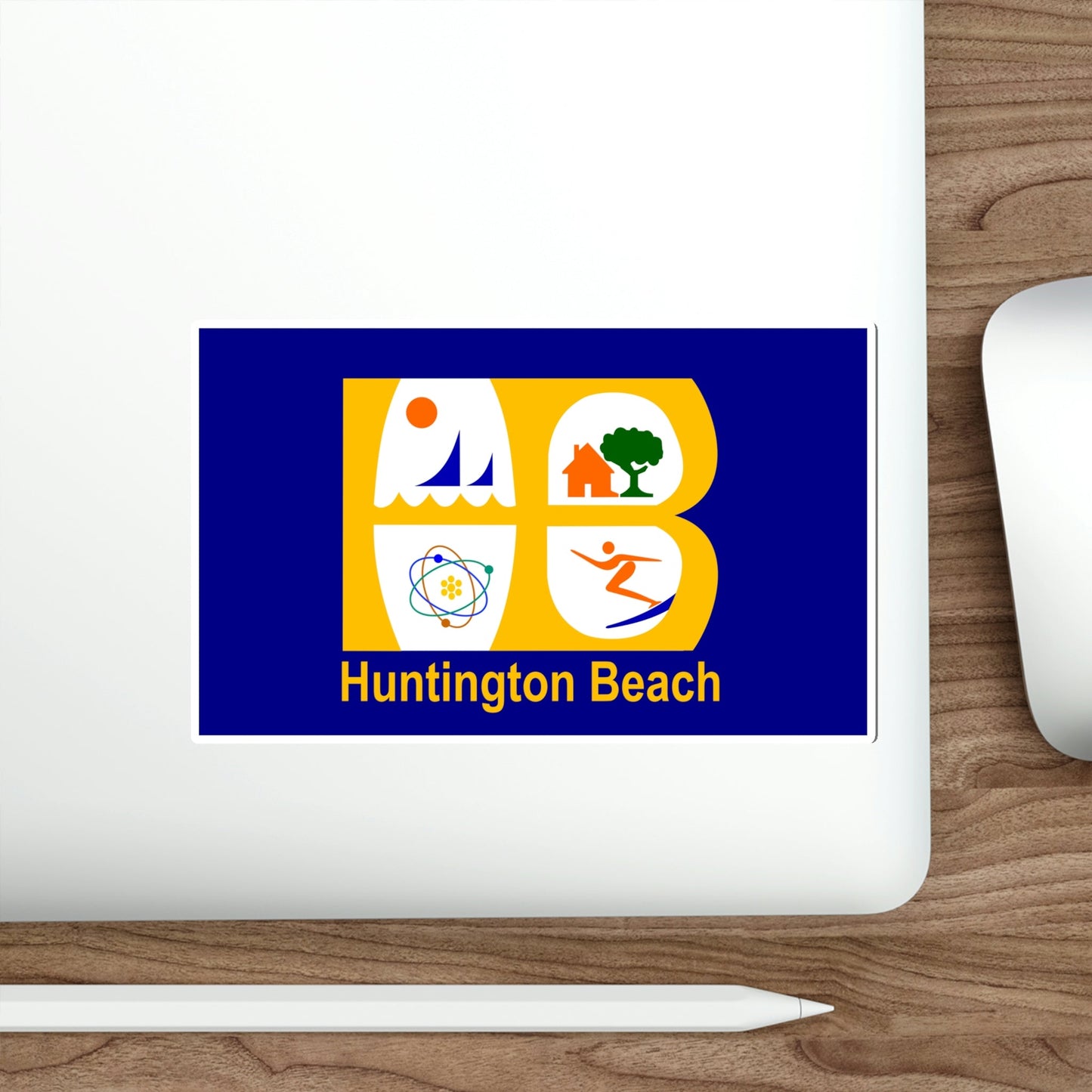 Flag of Huntington Beach California USA STICKER Vinyl Die-Cut Decal-The Sticker Space