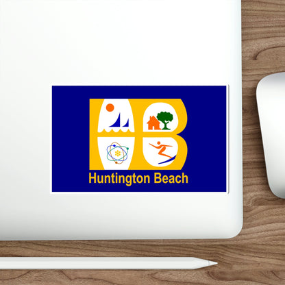 Flag of Huntington Beach California USA STICKER Vinyl Die-Cut Decal-The Sticker Space