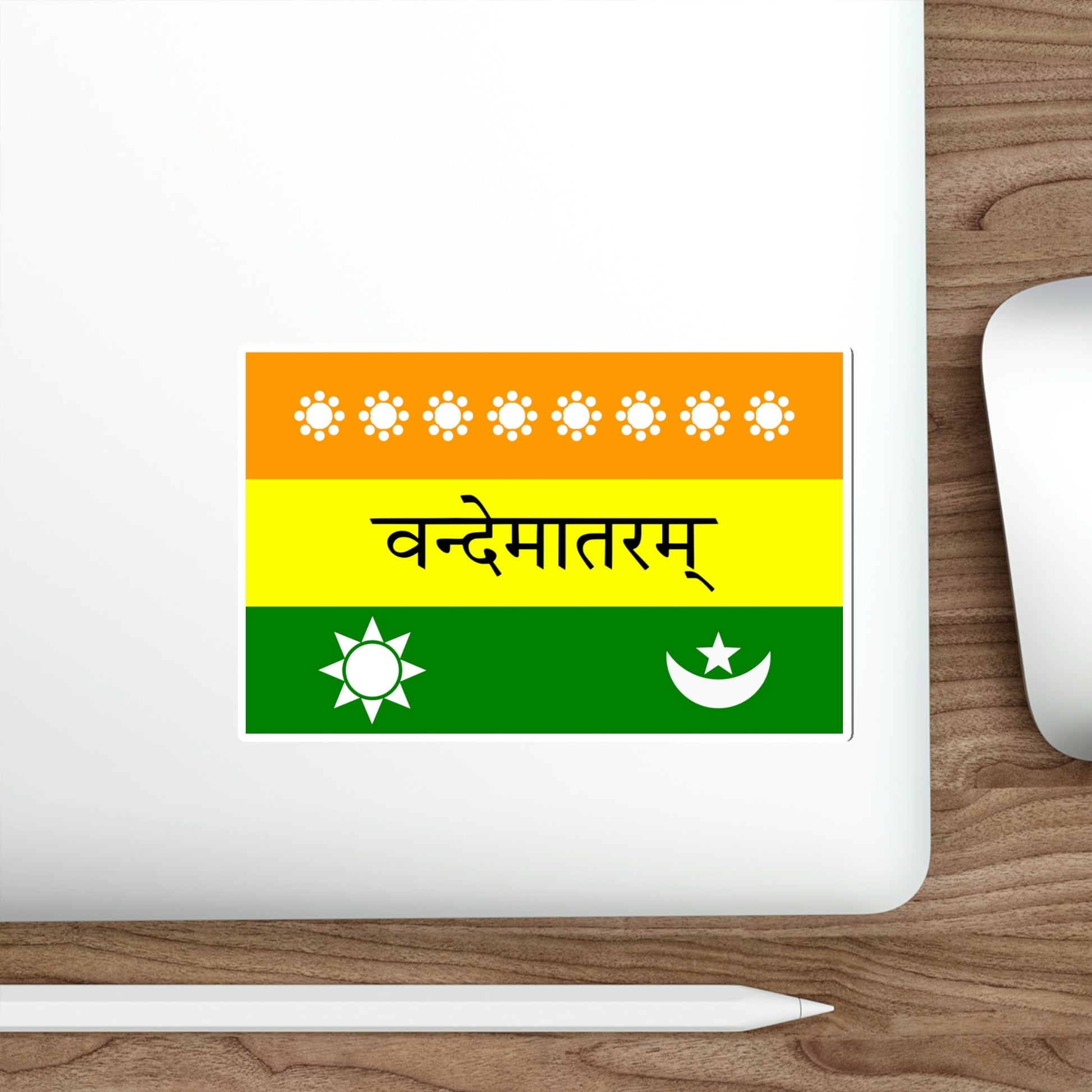 Flag of India 1906 (Calcutta Flag) (India) STICKER Vinyl Die-Cut Decal-The Sticker Space