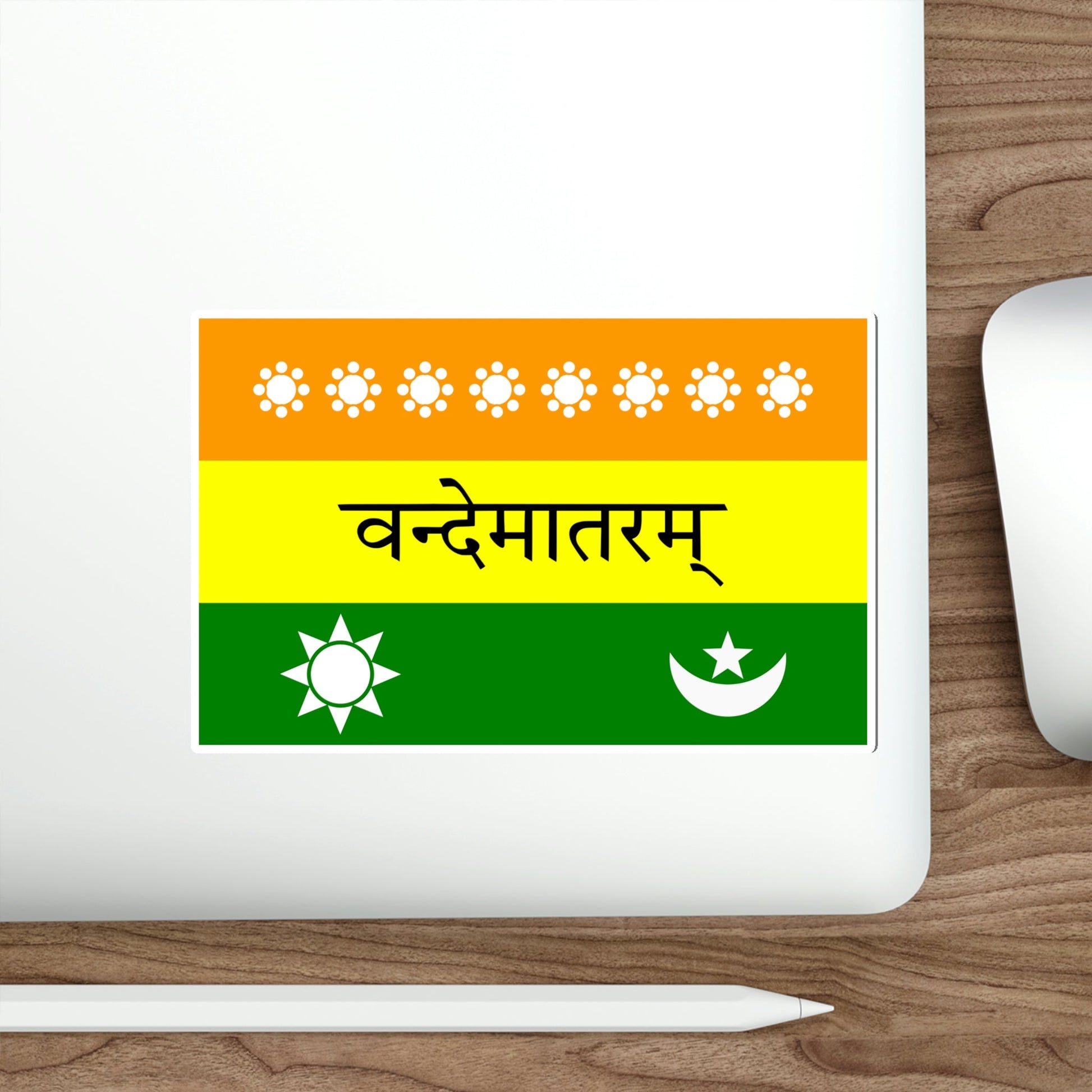 Flag of India 1906 (Calcutta Flag) (India) STICKER Vinyl Die-Cut Decal-The Sticker Space