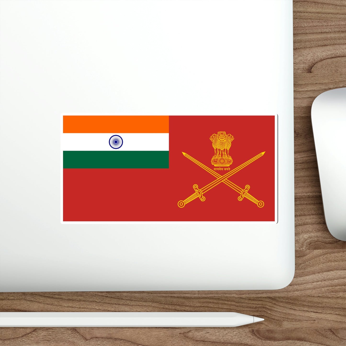 Flag of Indian Army (India) STICKER Vinyl Die-Cut Decal-The Sticker Space