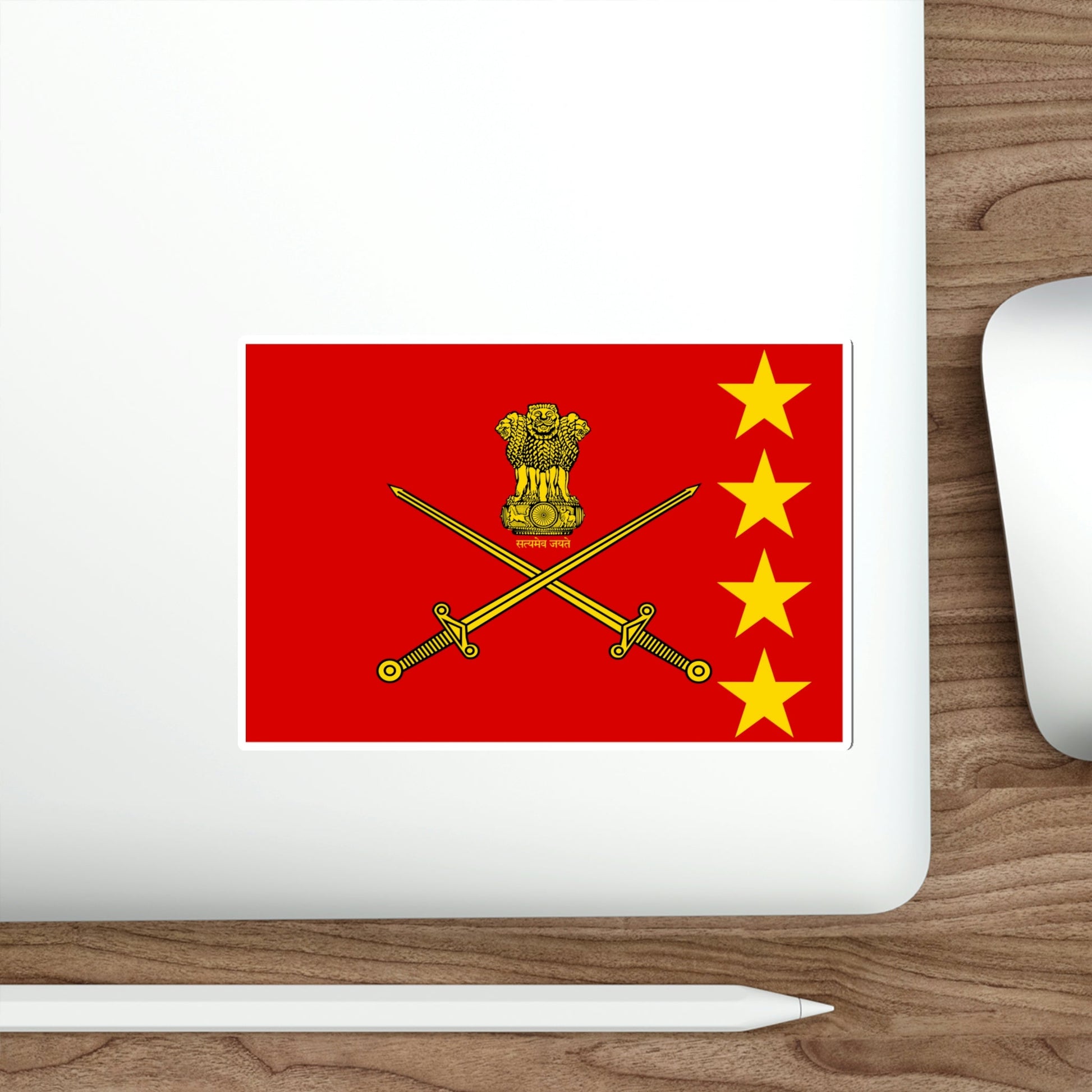 Flag of Indian Generals (India) STICKER Vinyl Die-Cut Decal-The Sticker Space