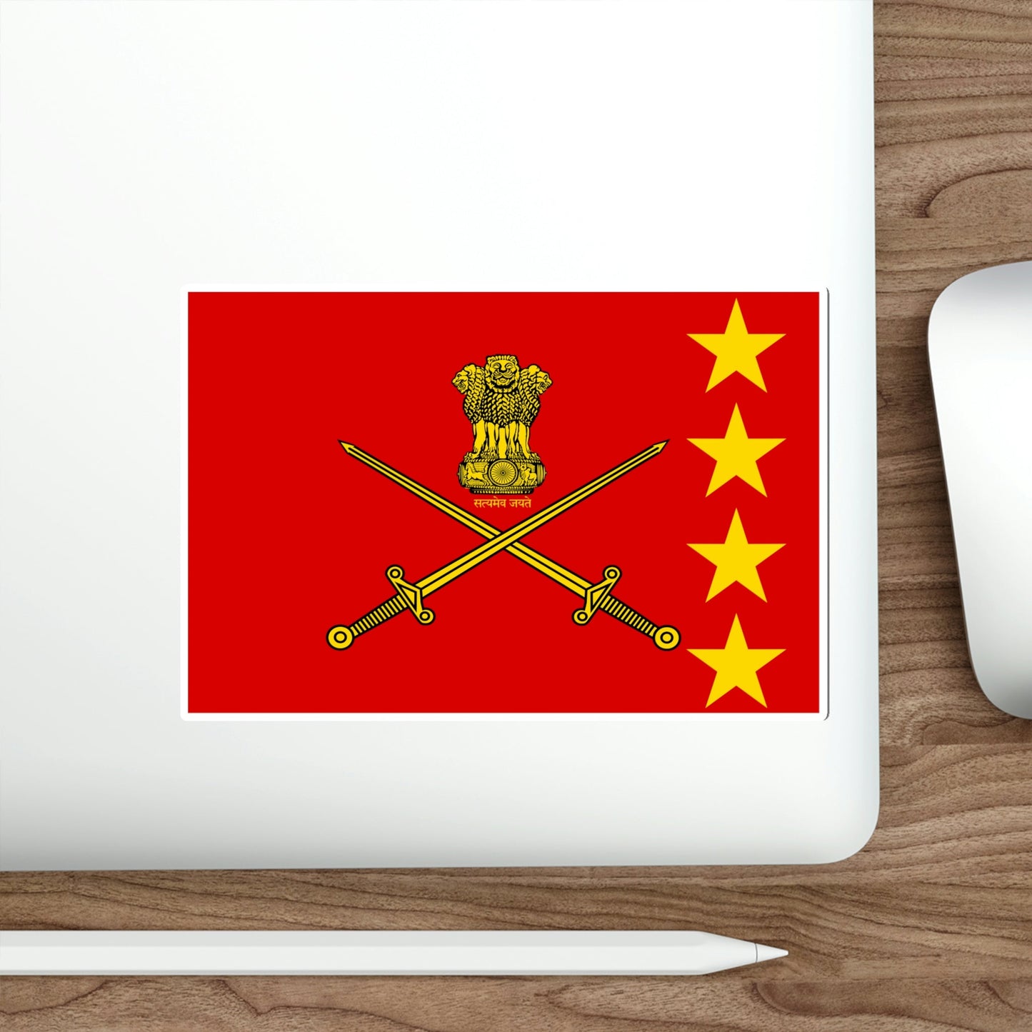 Flag of Indian Generals (India) STICKER Vinyl Die-Cut Decal-The Sticker Space