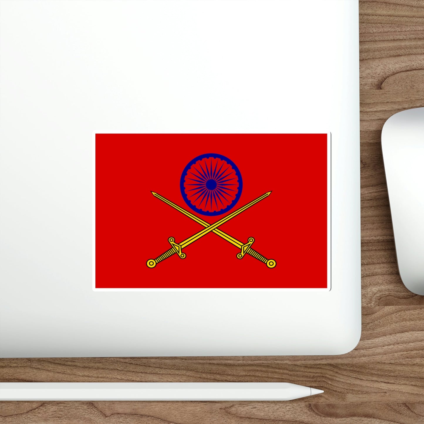 Flag of Indian Principal Staff Officers (India) STICKER Vinyl Die-Cut Decal-The Sticker Space