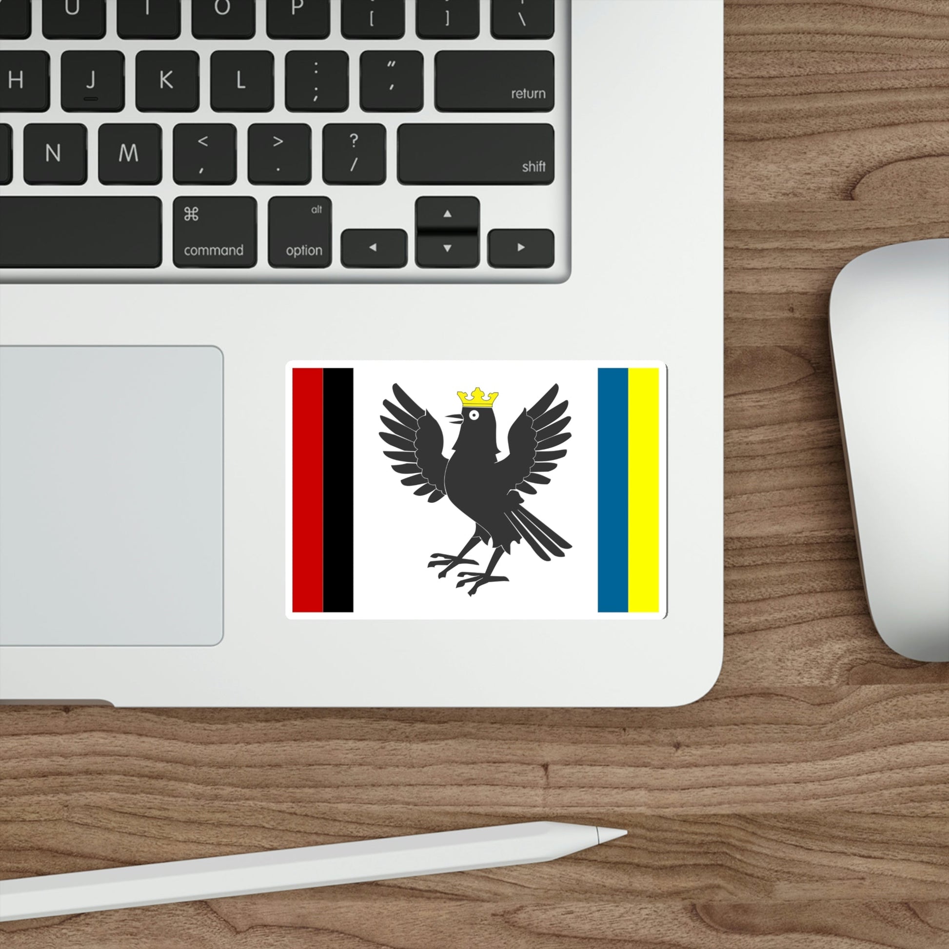 Flag of Ivano Frankivsk Oblast Ukraine STICKER Vinyl Die-Cut Decal-The Sticker Space