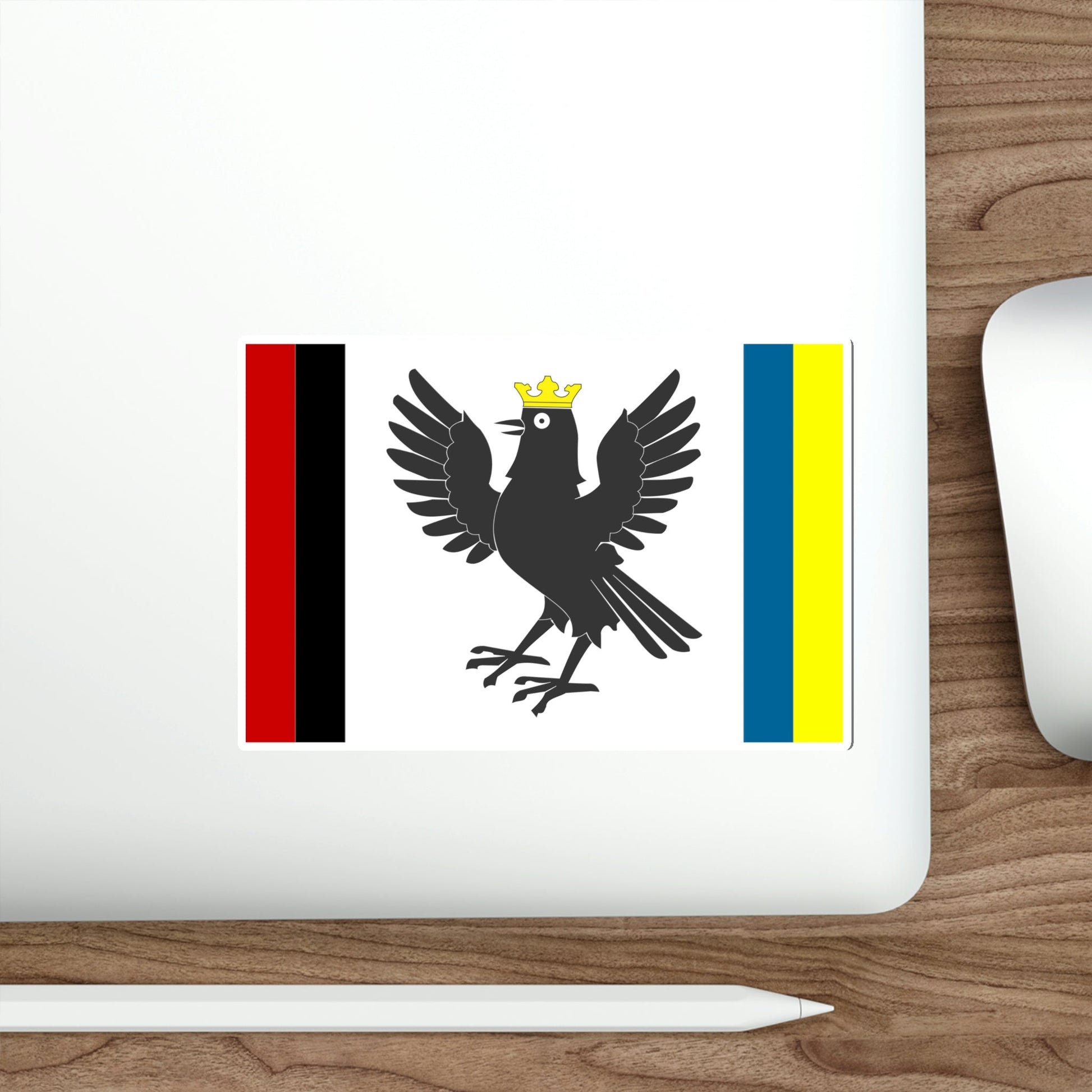 Flag of Ivano Frankivsk Oblast Ukraine STICKER Vinyl Die-Cut Decal-The Sticker Space