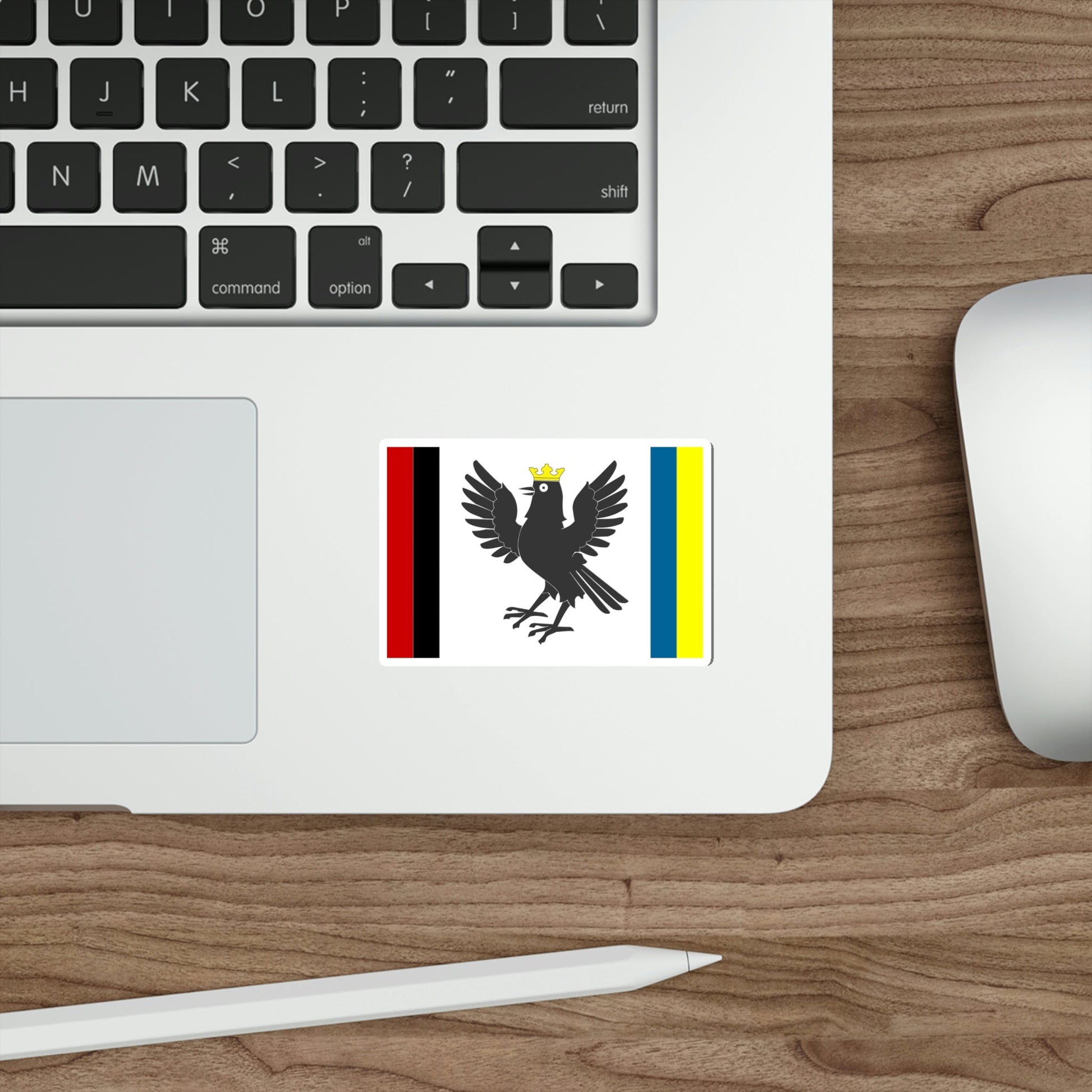 Flag of Ivano Frankivsk Oblast Ukraine STICKER Vinyl Die-Cut Decal-The Sticker Space