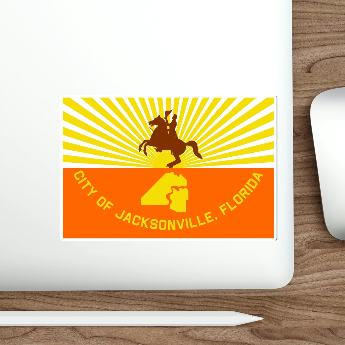 Flag of Jacksonville Florida USA STICKER Vinyl Die-Cut Decal-The Sticker Space