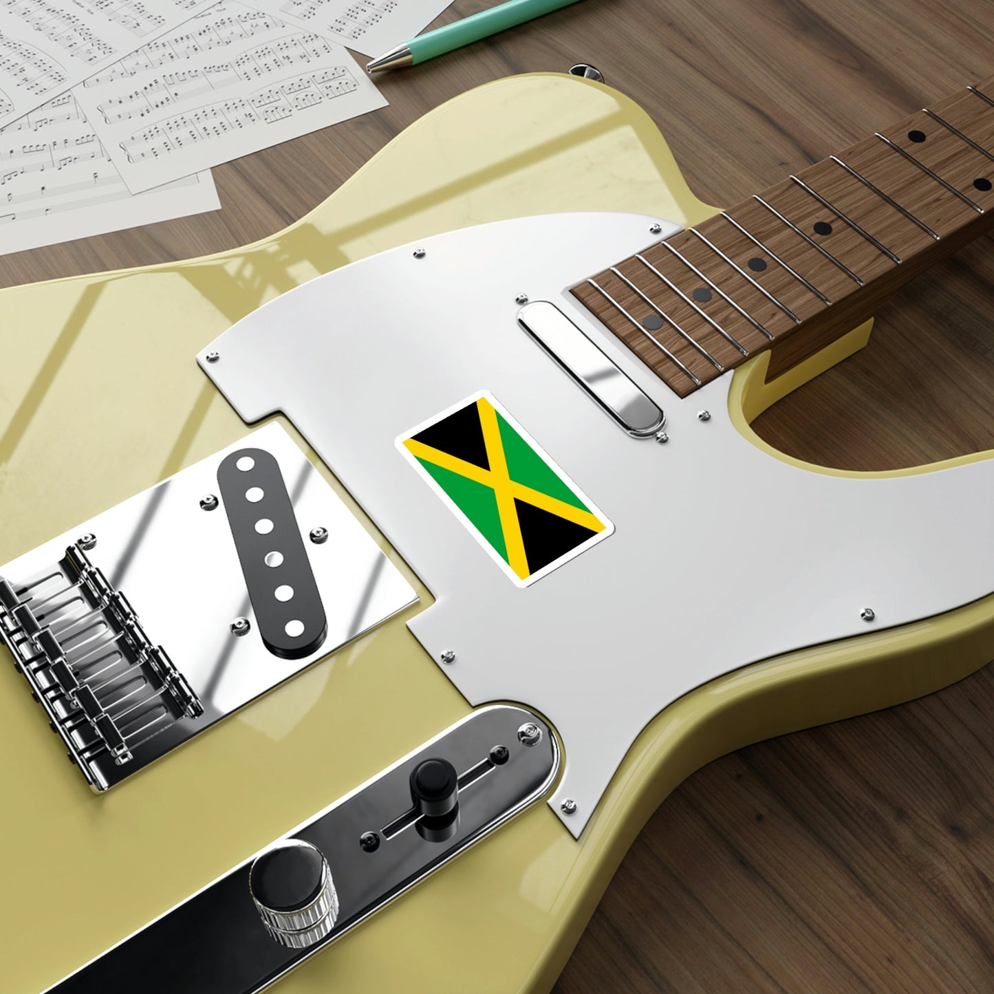 Flag of Jamaica STICKER Vinyl Die-Cut Decal-The Sticker Space