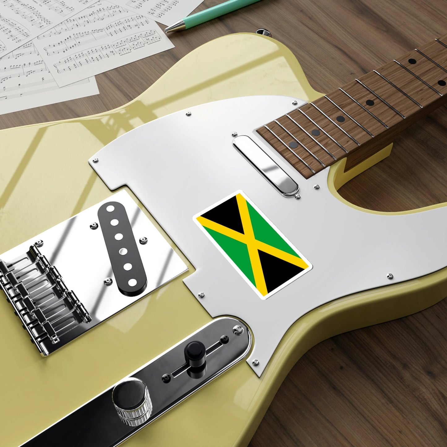 Flag of Jamaica STICKER Vinyl Die-Cut Decal-The Sticker Space