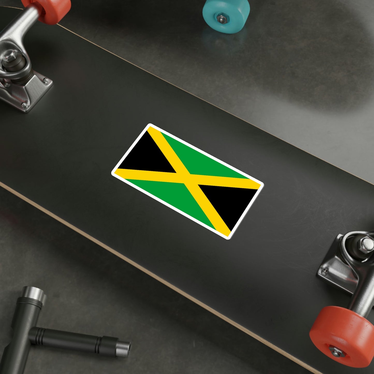 Flag of Jamaica STICKER Vinyl Die-Cut Decal-The Sticker Space