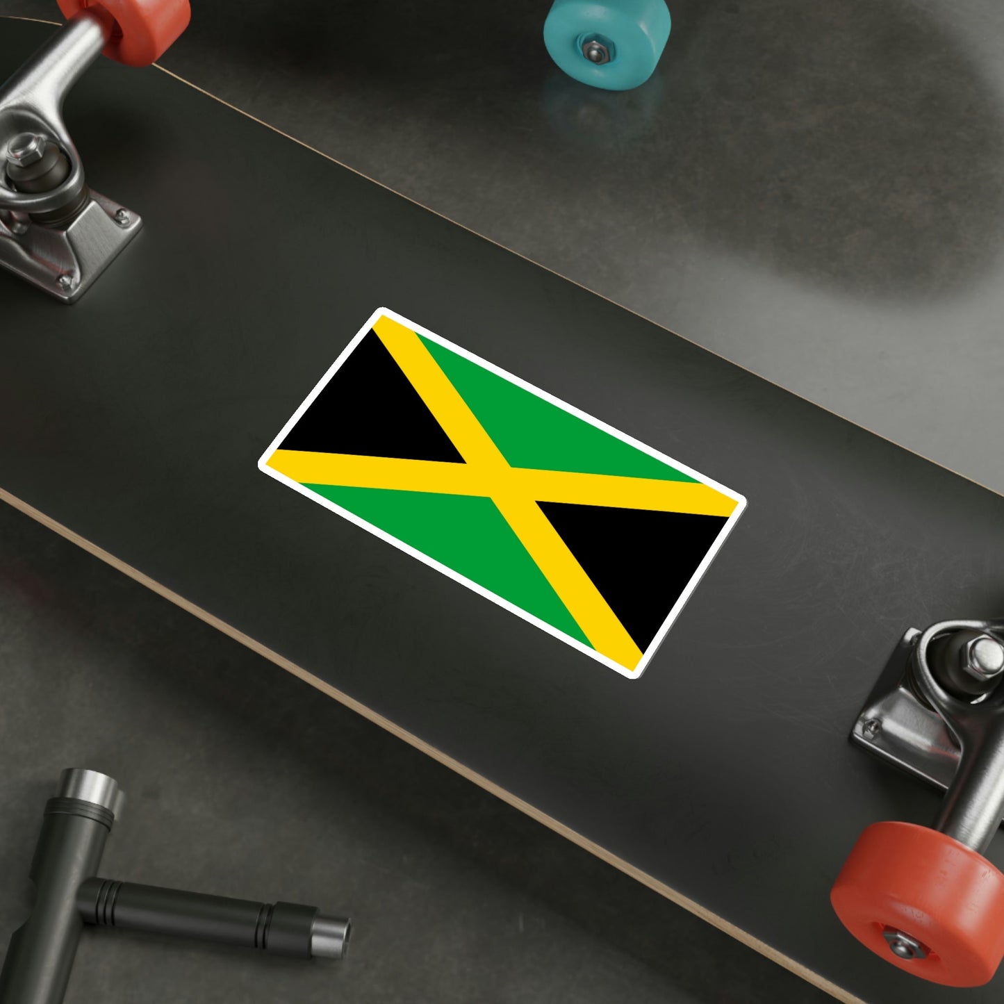 Flag of Jamaica STICKER Vinyl Die-Cut Decal-The Sticker Space