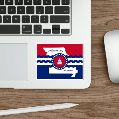 Flag of Jefferson City Missouri USA STICKER Vinyl Die-Cut Decal-The Sticker Space