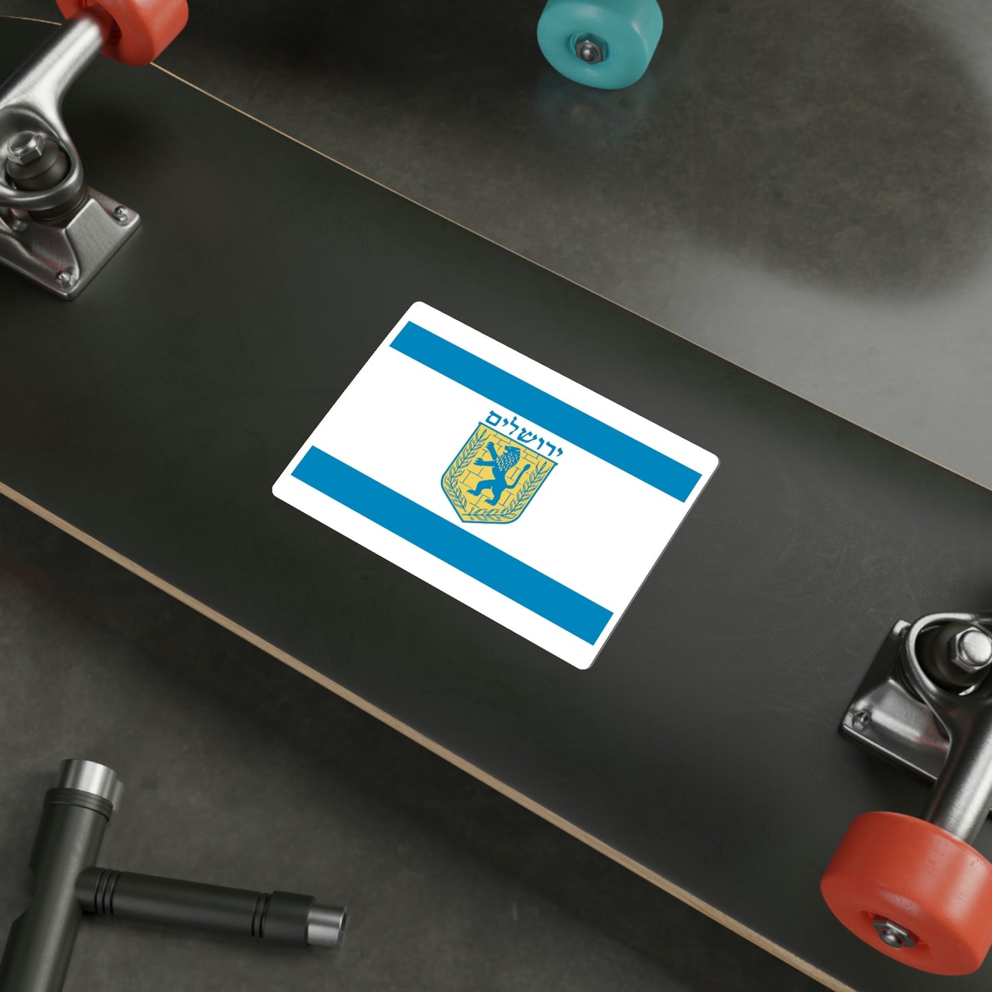 Flag of Jerusalem STICKER Vinyl Die-Cut Decal-The Sticker Space