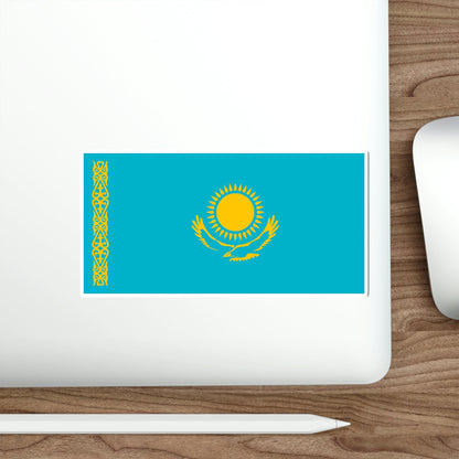 Flag of Kazakhstan STICKER Vinyl Die-Cut Decal-The Sticker Space