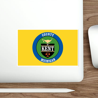 Flag of Kent County Michigan STICKER Vinyl Die-Cut Decal-The Sticker Space