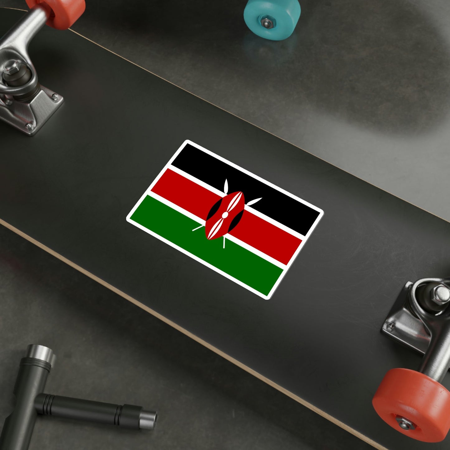 Flag of Kenya STICKER Vinyl Die-Cut Decal-The Sticker Space