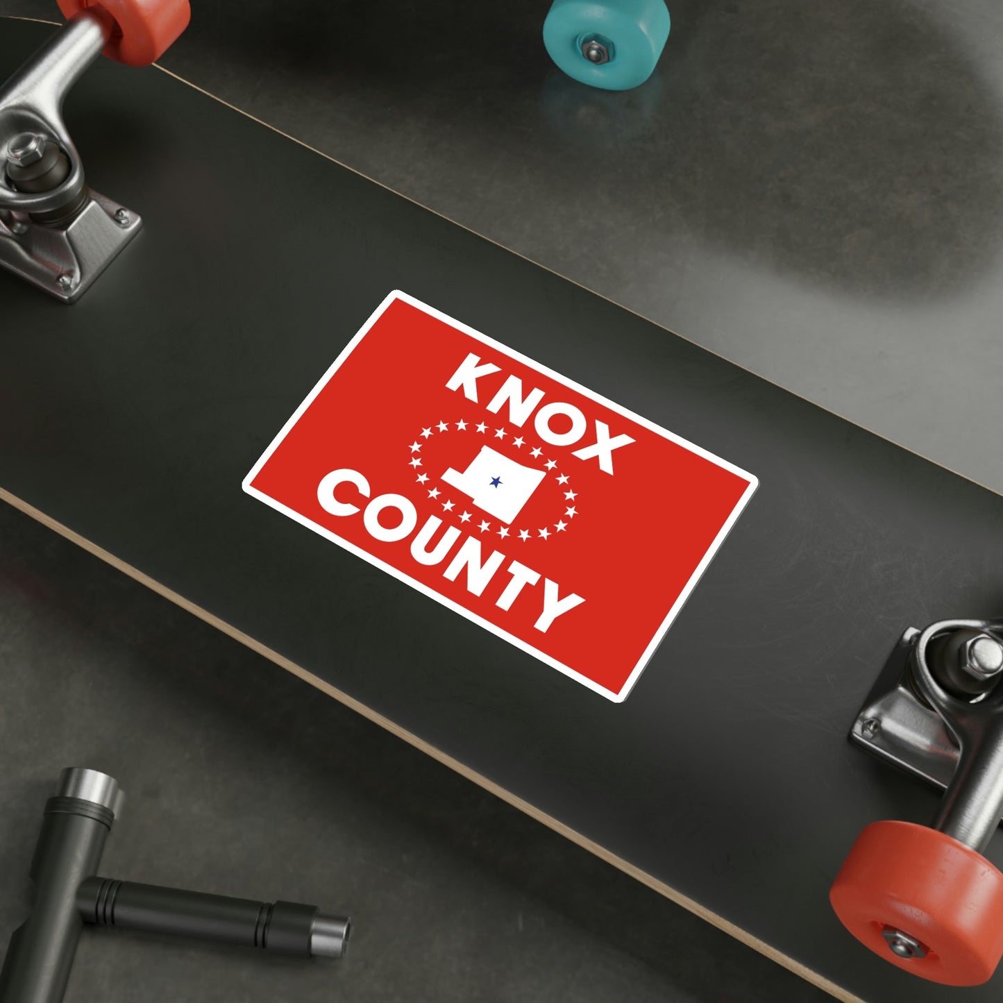 Flag of Knox County Ohio STICKER Vinyl Die-Cut Decal-The Sticker Space