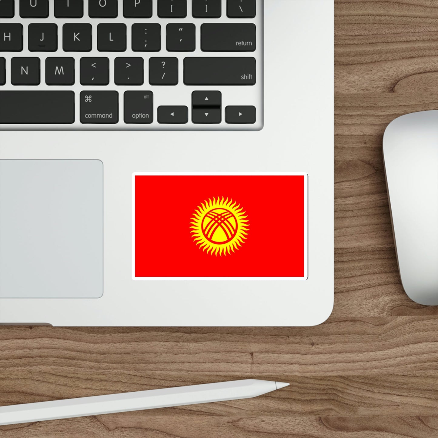 Flag of Kyrgyzstan STICKER Vinyl Die-Cut Decal-The Sticker Space