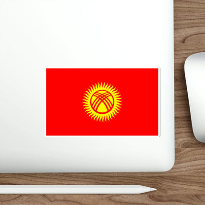 Flag of Kyrgyzstan STICKER Vinyl Die-Cut Decal-The Sticker Space