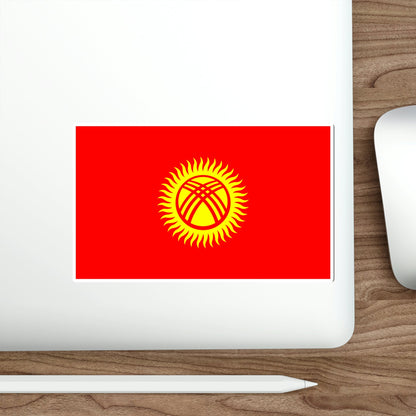 Flag of Kyrgyzstan STICKER Vinyl Die-Cut Decal-The Sticker Space