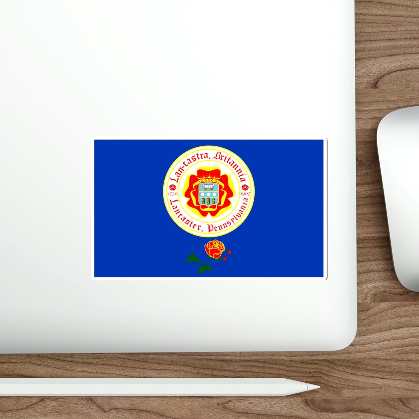 Flag of Lancaster Pennsylvania USA STICKER Vinyl Die-Cut Decal-The Sticker Space