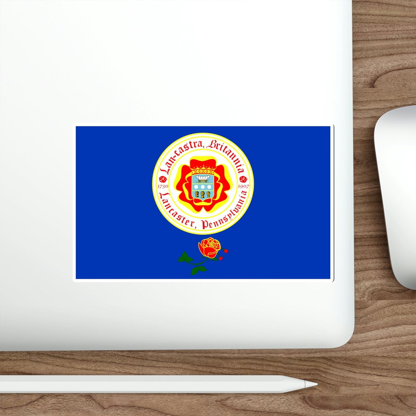 Flag of Lancaster Pennsylvania USA STICKER Vinyl Die-Cut Decal-The Sticker Space