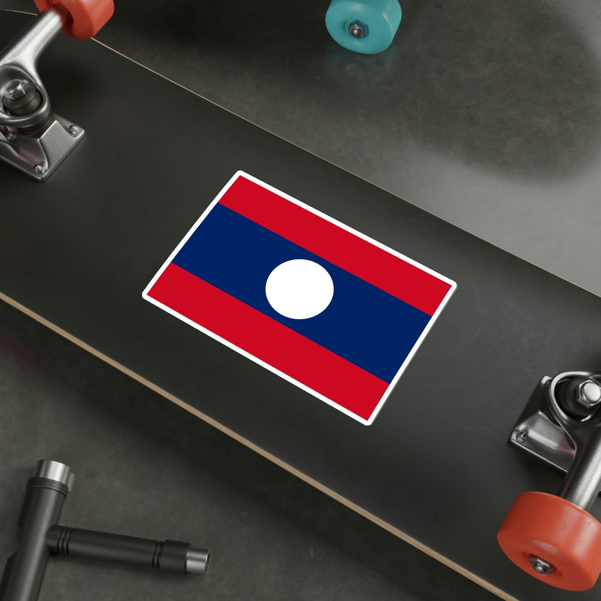 Flag of Laos STICKER Vinyl Die-Cut Decal-The Sticker Space