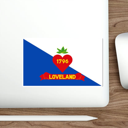 Flag of Loveland Ohio USA STICKER Vinyl Die-Cut Decal-The Sticker Space