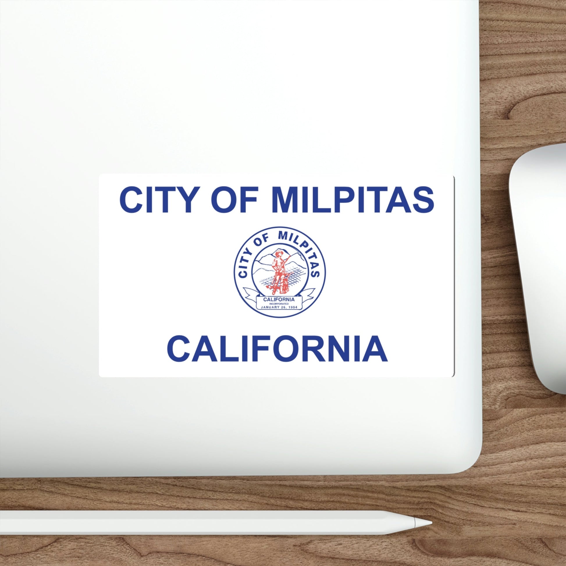 Flag of Milpitas California USA STICKER Vinyl Die-Cut Decal-The Sticker Space