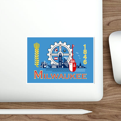 Flag of Milwaukee Wisconsin USA STICKER Vinyl Die-Cut Decal-The Sticker Space