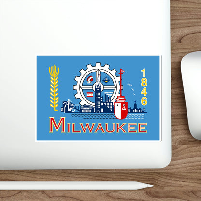 Flag of Milwaukee Wisconsin USA STICKER Vinyl Die-Cut Decal-The Sticker Space