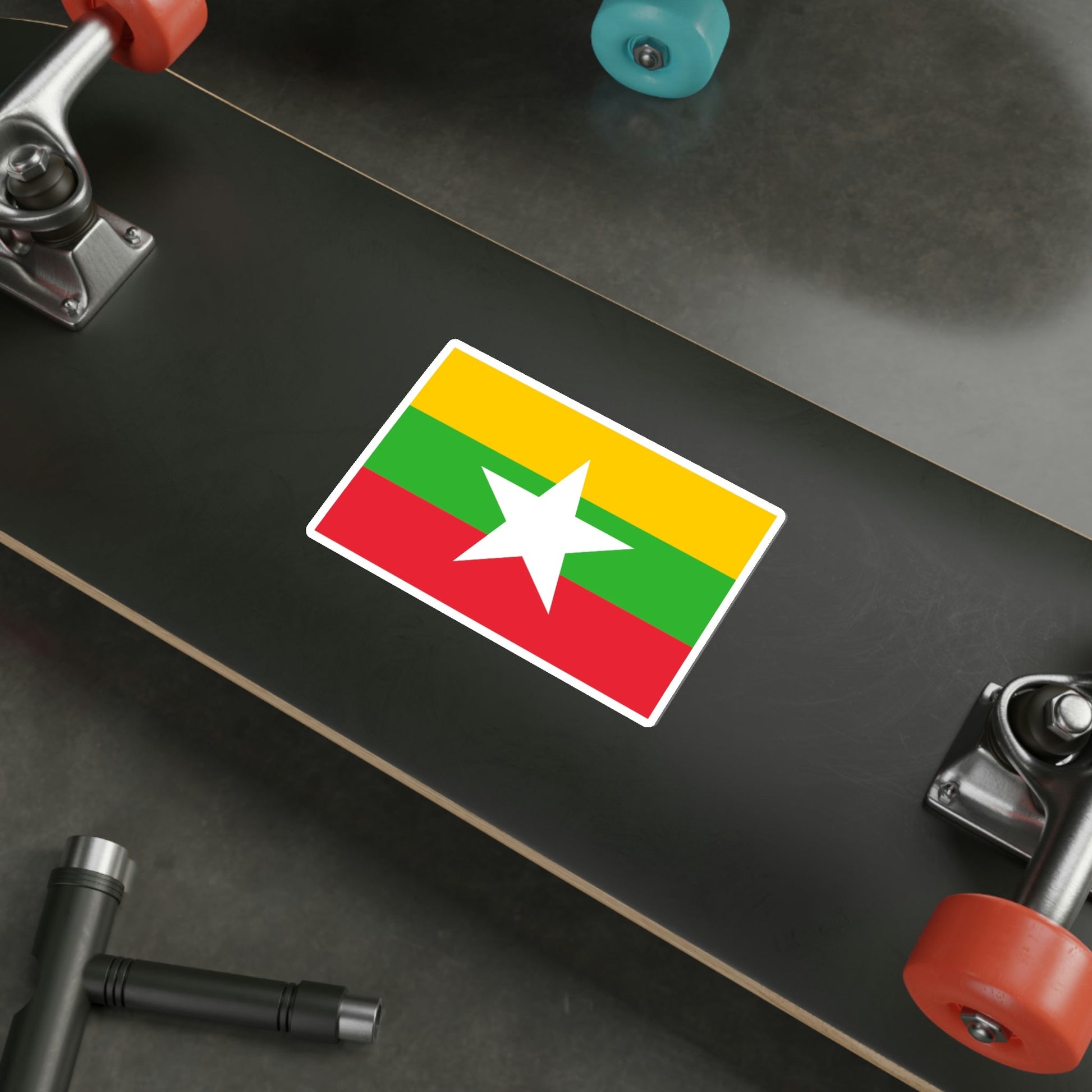 Flag of Myanmar STICKER Vinyl Die-Cut Decal-The Sticker Space