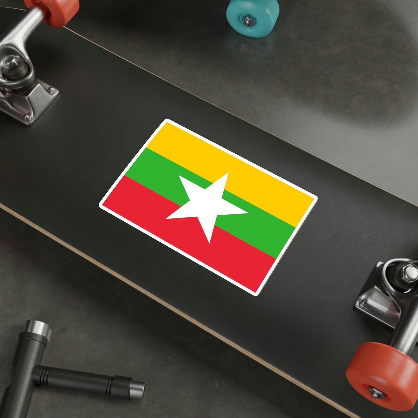 Flag of Myanmar STICKER Vinyl Die-Cut Decal-The Sticker Space