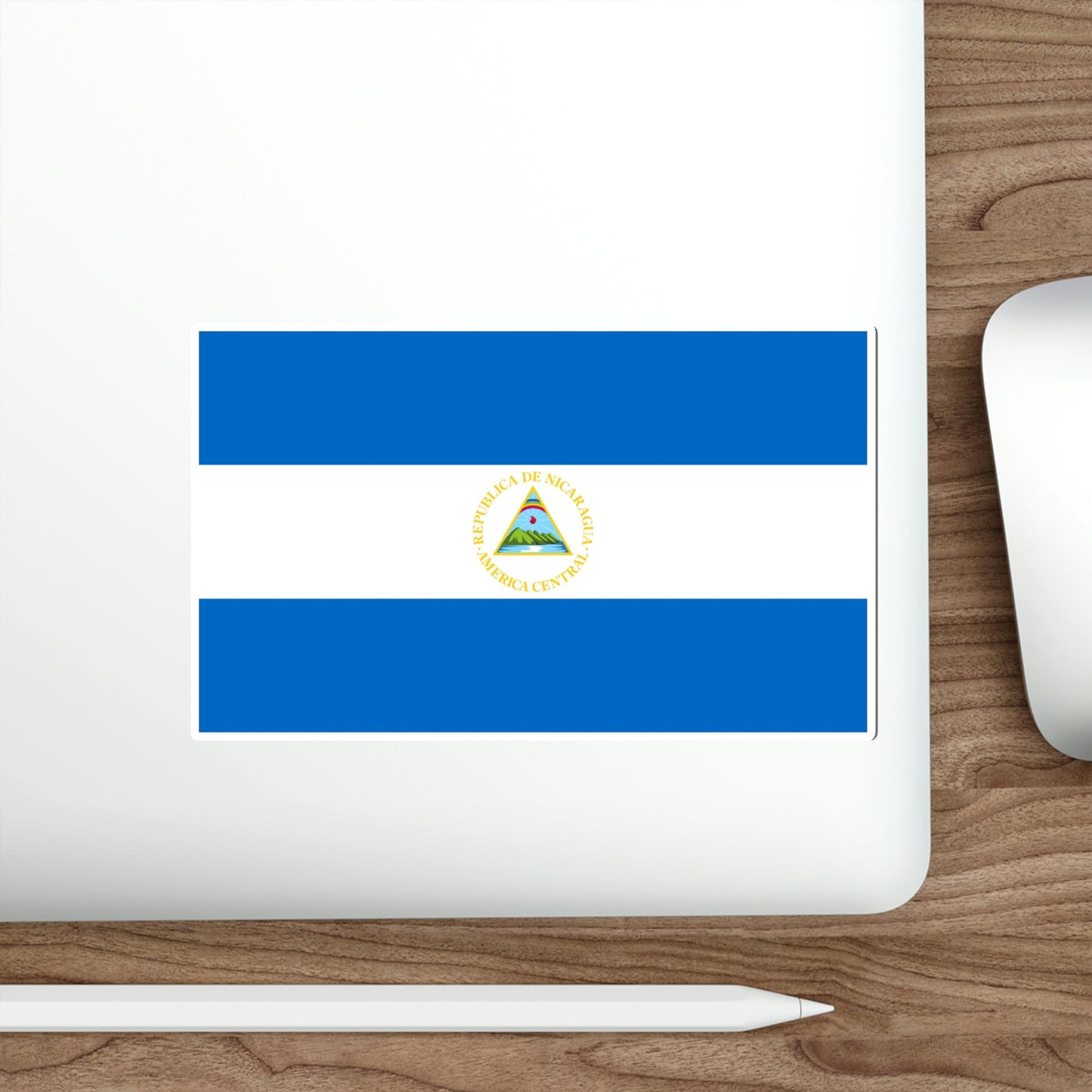 Flag of Nicaragua (1908–1971) STICKER Vinyl Die-Cut Decal-The Sticker Space