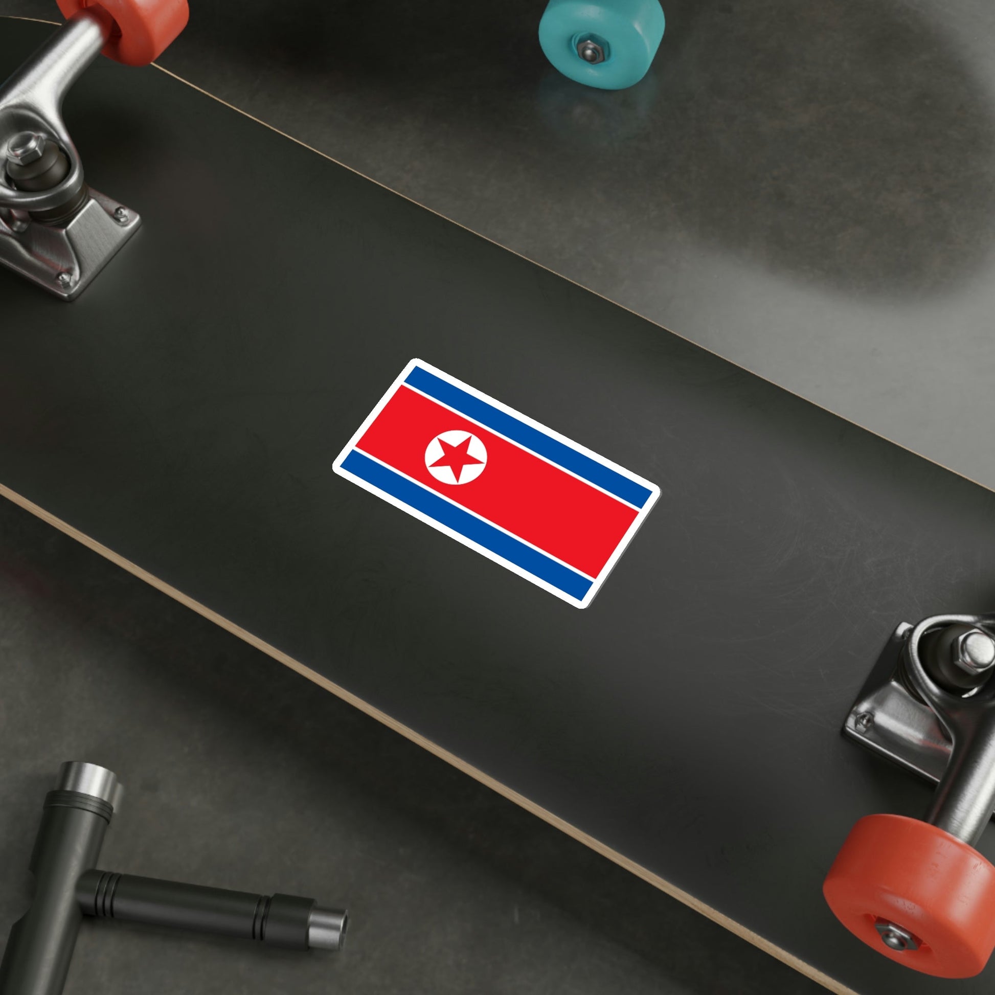 Flag of North Korea STICKER Vinyl Die-Cut Decal-The Sticker Space