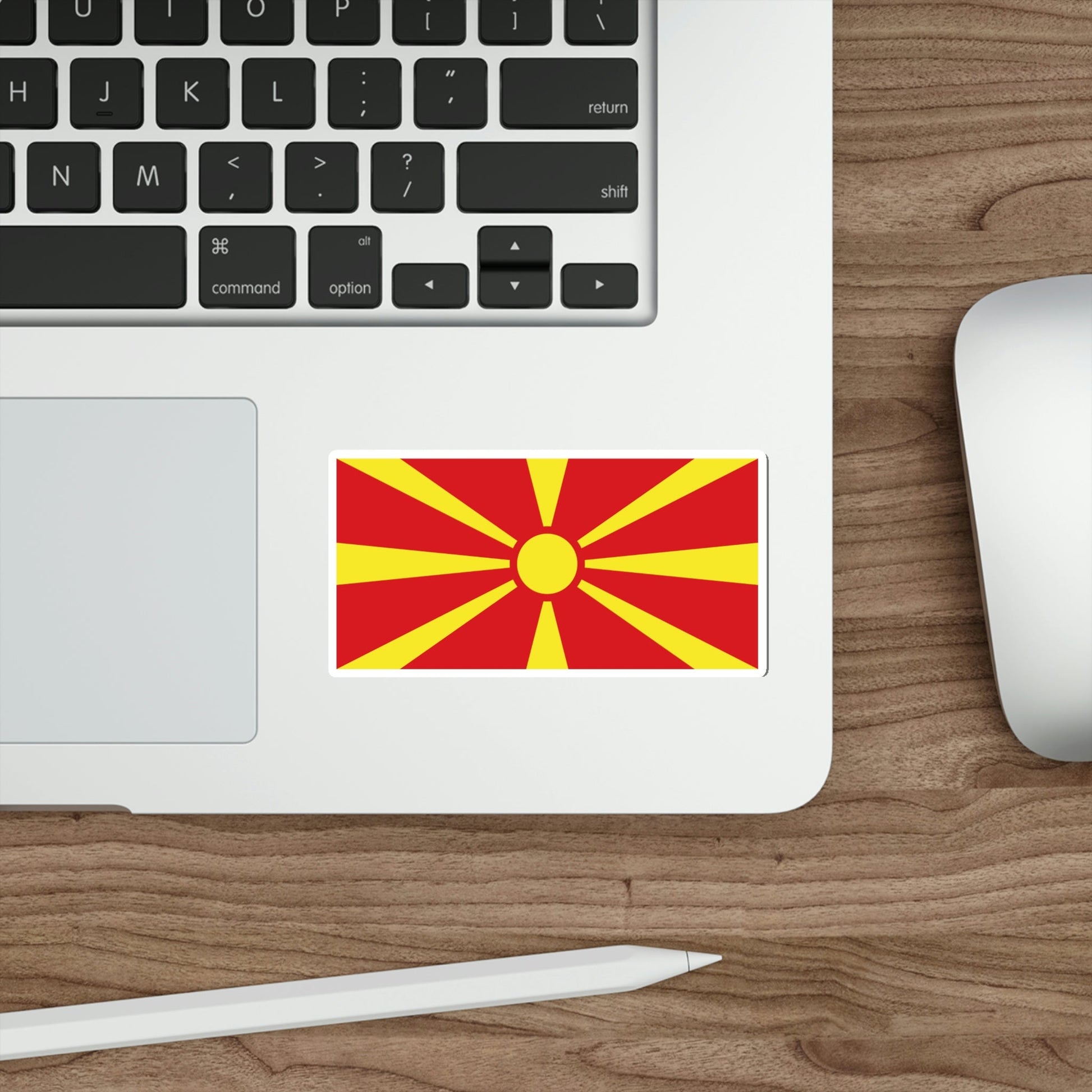 Flag of North Macedonia STICKER Vinyl Die-Cut Decal-The Sticker Space