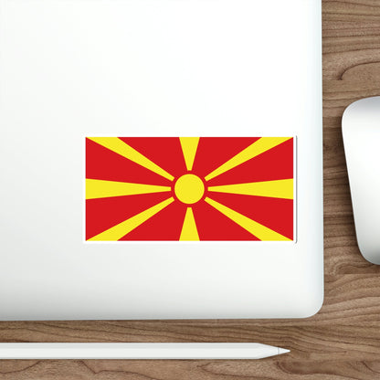 Flag of North Macedonia STICKER Vinyl Die-Cut Decal-The Sticker Space