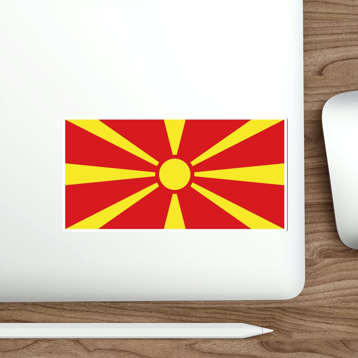 Flag of North Macedonia STICKER Vinyl Die-Cut Decal-The Sticker Space