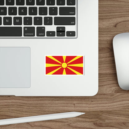 Flag of North Macedonia STICKER Vinyl Die-Cut Decal-The Sticker Space