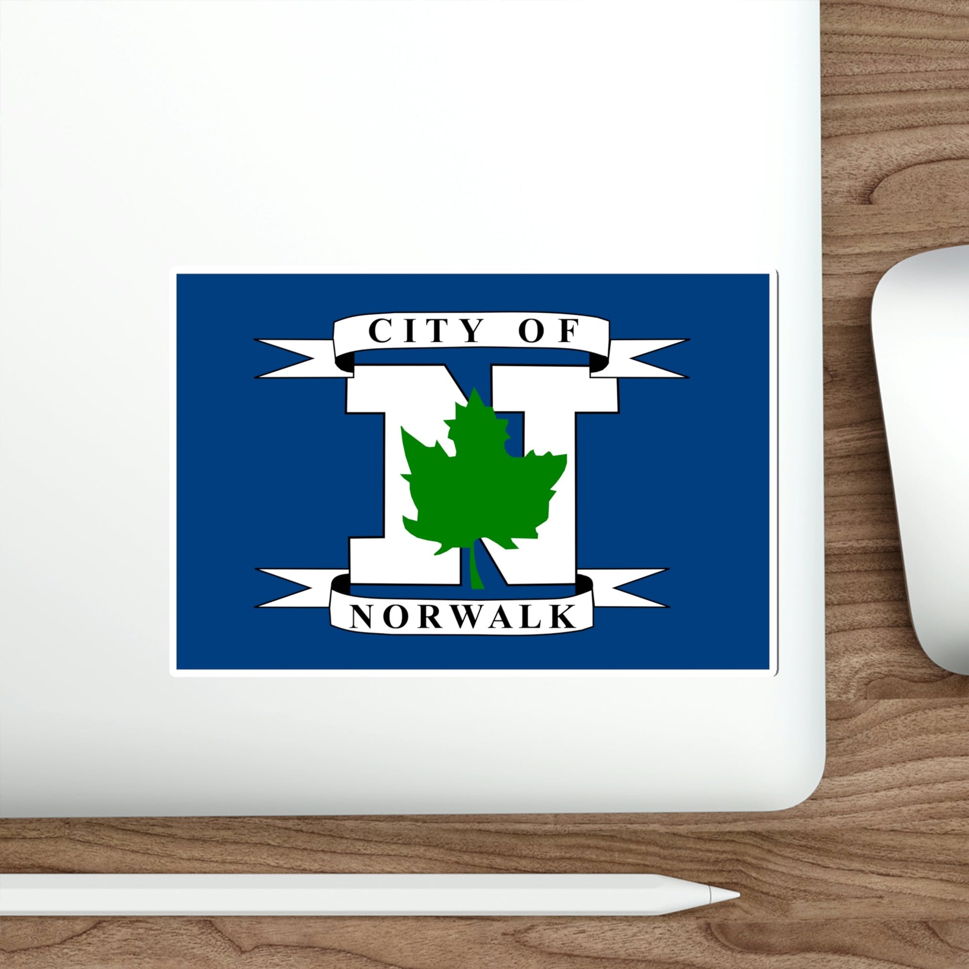 Flag of Norwalk Ohio USA STICKER Vinyl Die-Cut Decal-The Sticker Space