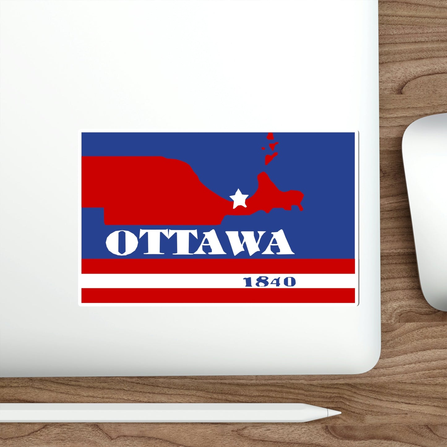 Flag of Ottawa County Ohio STICKER Vinyl Die-Cut Decal-The Sticker Space