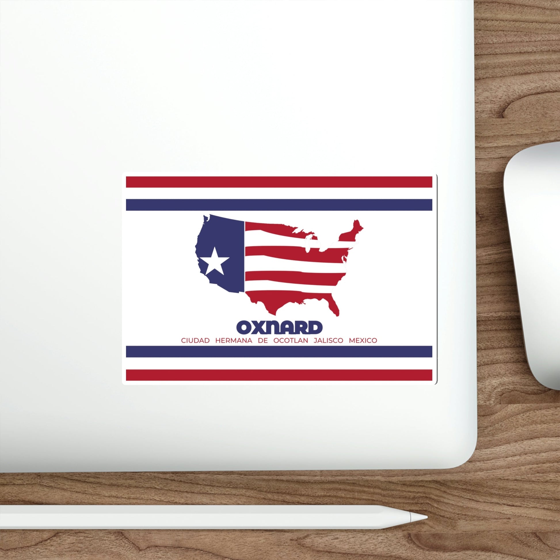 Flag of Oxnard California USA STICKER Vinyl Die-Cut Decal-The Sticker Space