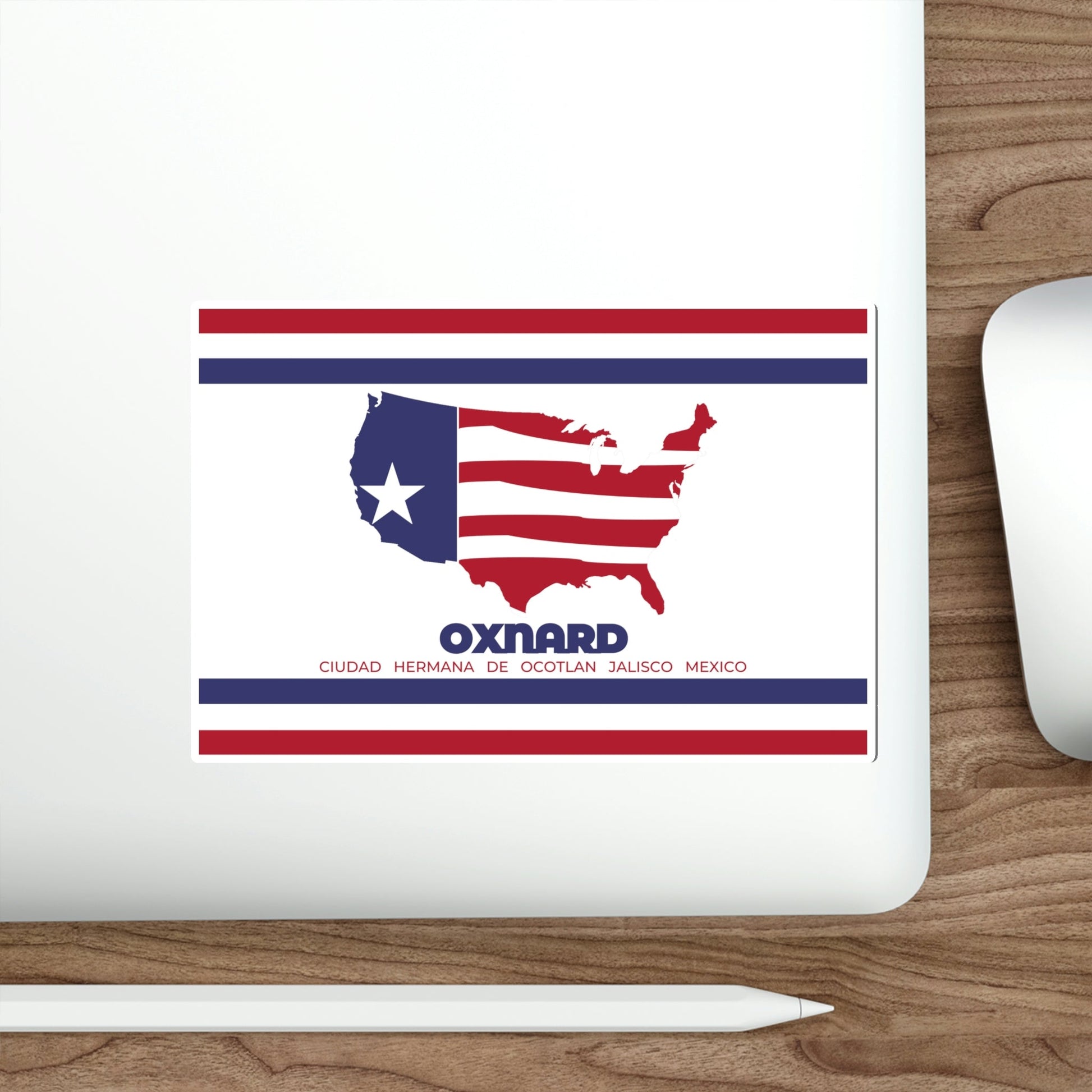 Flag of Oxnard California USA STICKER Vinyl Die-Cut Decal-The Sticker Space